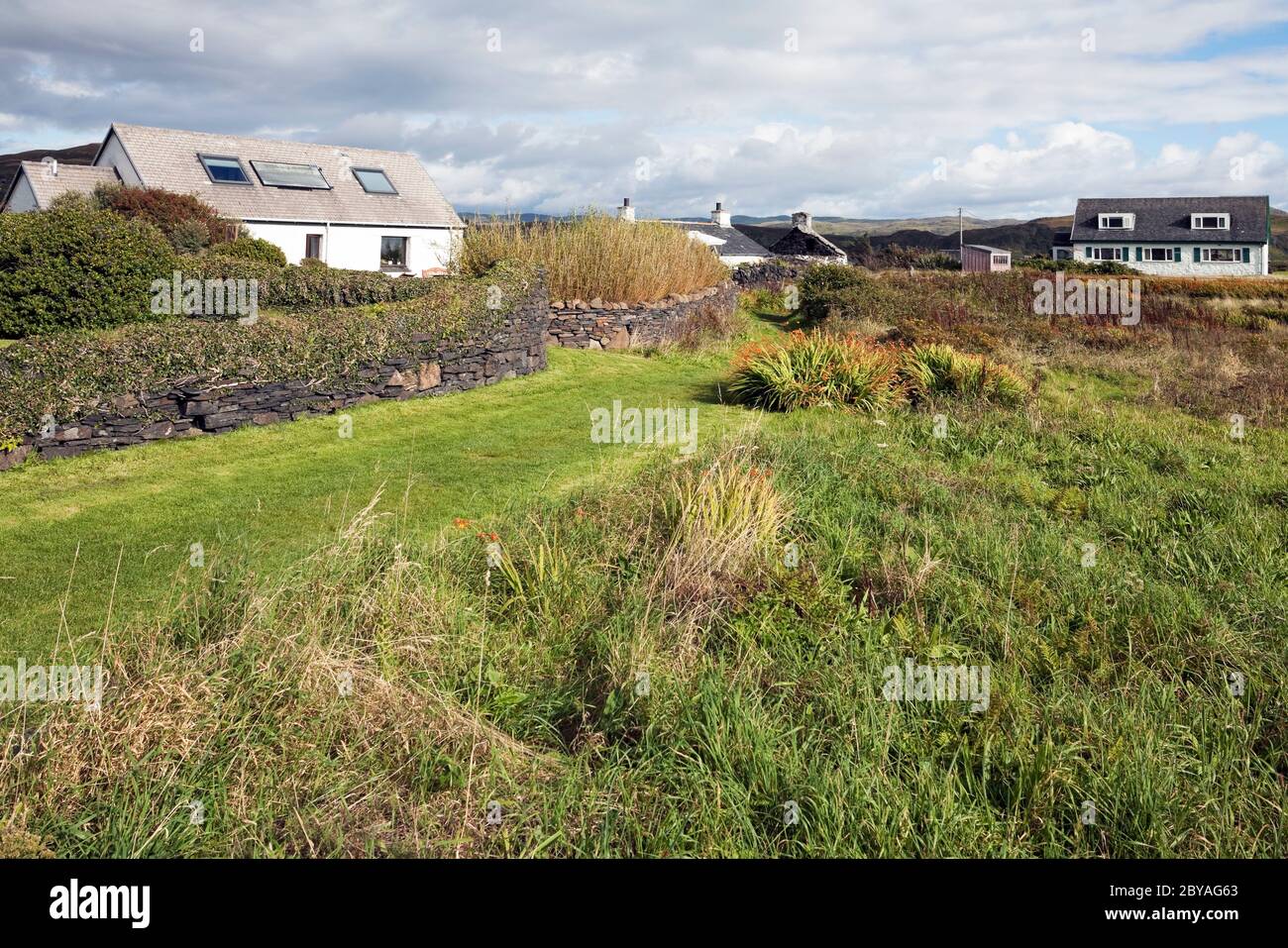 Houses on the island of Easdale, Argylle, Scotland, UK Stock Photo Alamy
