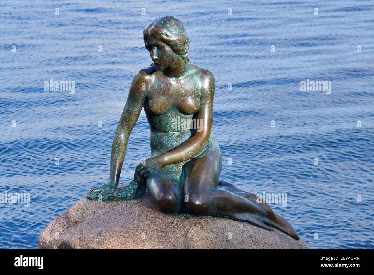 The Little Mermaid statue, Den lille Havfrue, Copenhagen, København, Denmark, Europe, kis hableány szobra Stock Photo