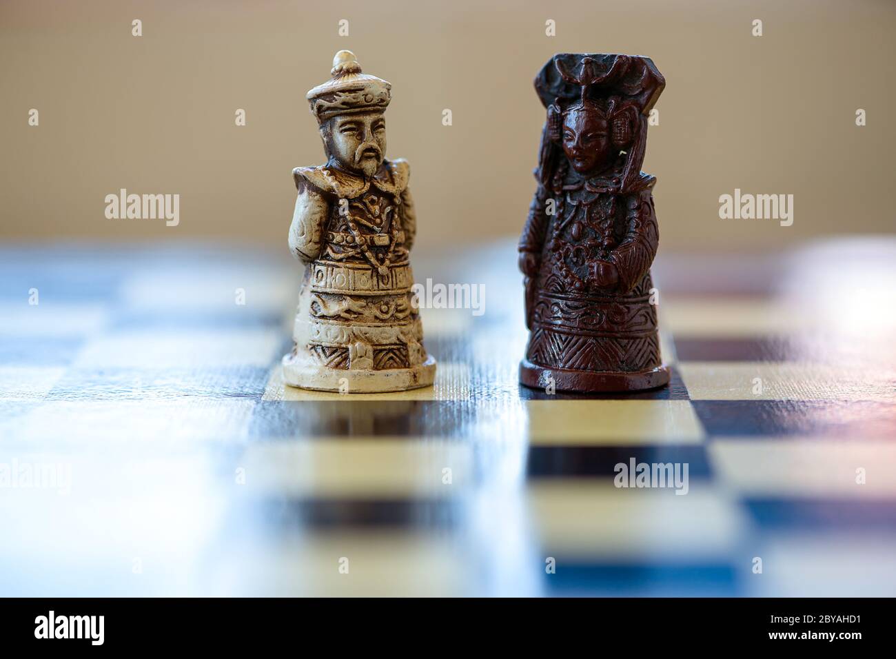 Chess, Free Stock Photo, Closeup of chess king and queen