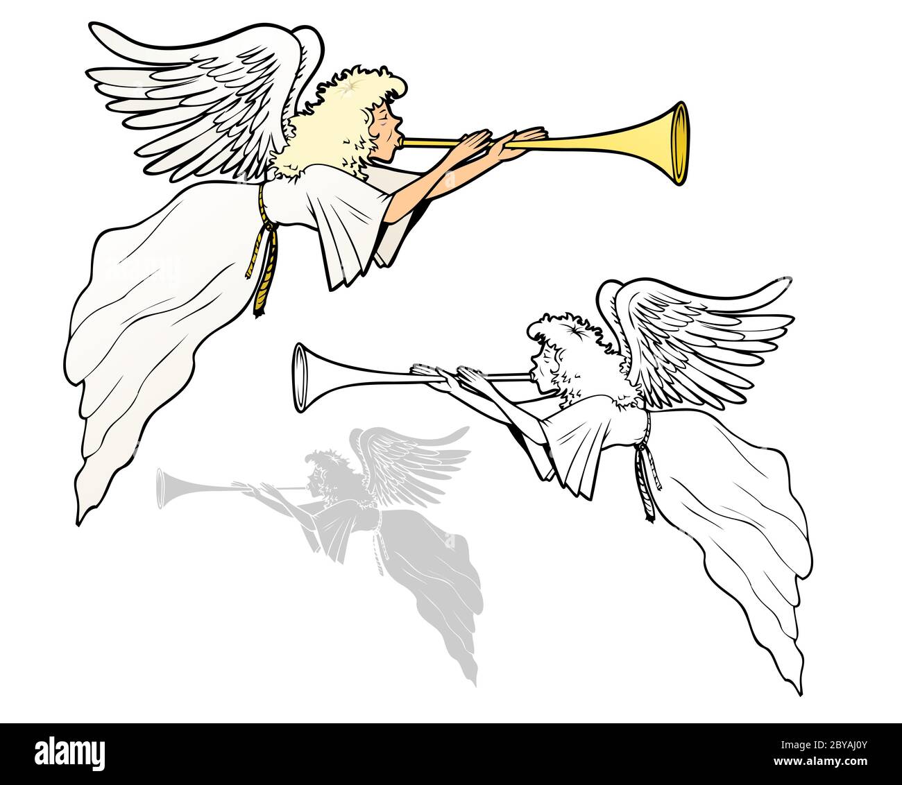 Angel Blowing Trumpet High Resolution Stock Photography and Images Alamy