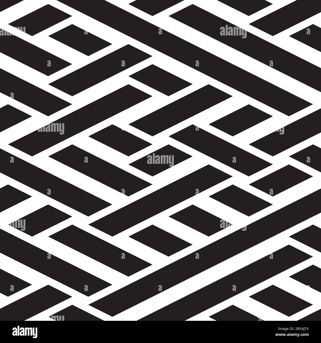 Seamless pattern with oblique black bands Stock Vector