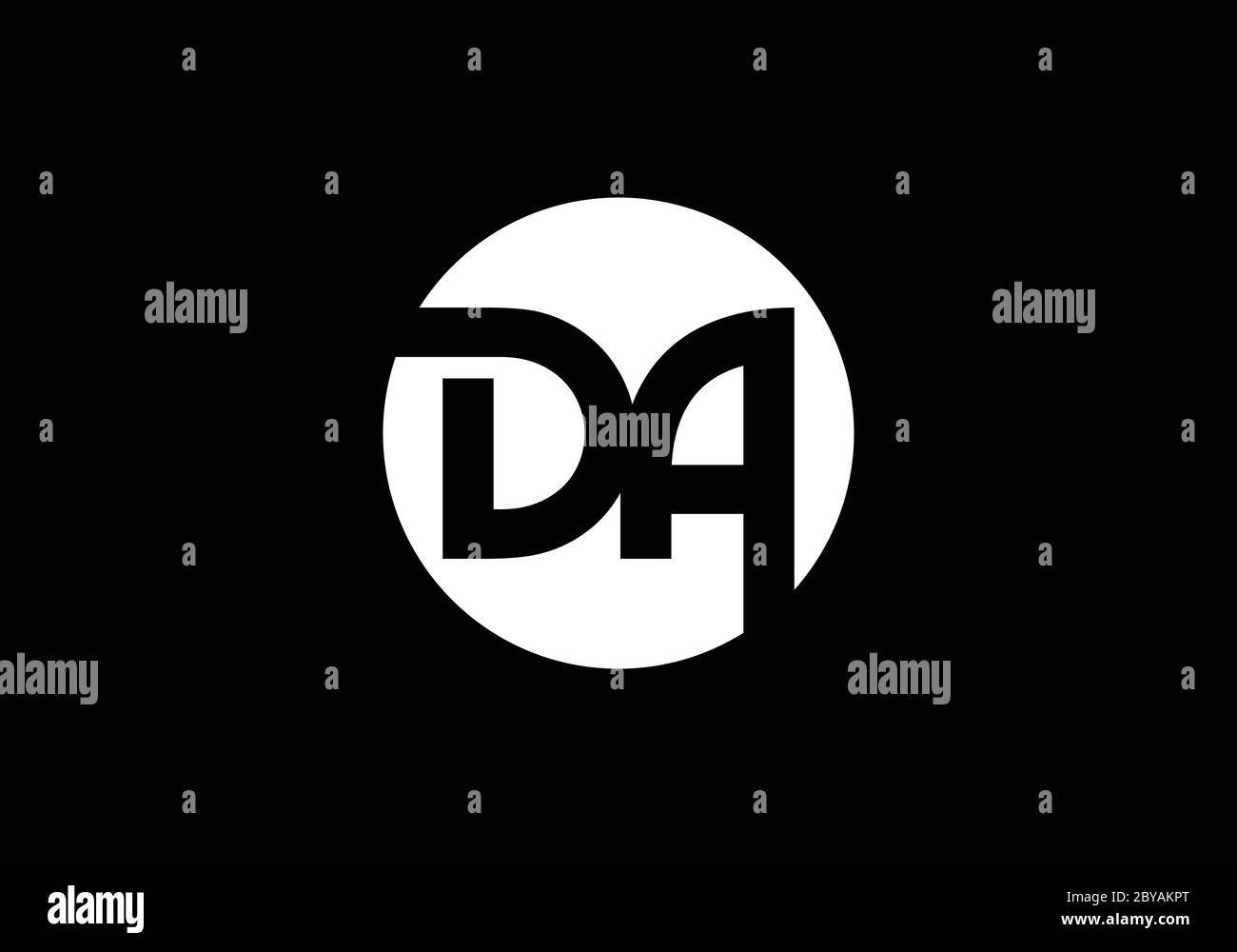 Initial Monogram Letter DA Logo Design Vector Template. DA Letter Logo ...