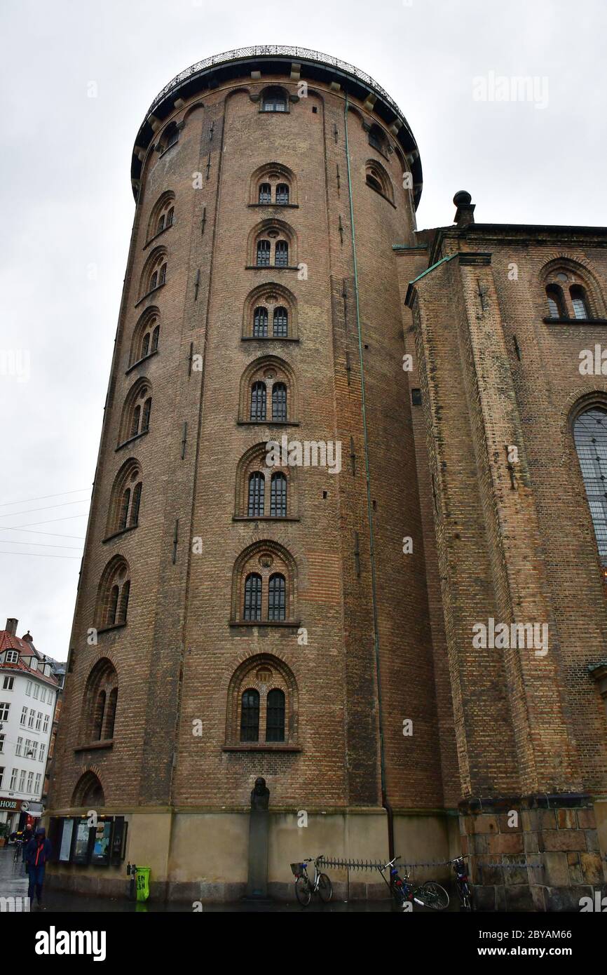 Round Tower, Rundetaarn, Rundetårn, Copenhagen, København, Denmark, Europe Stock Photo