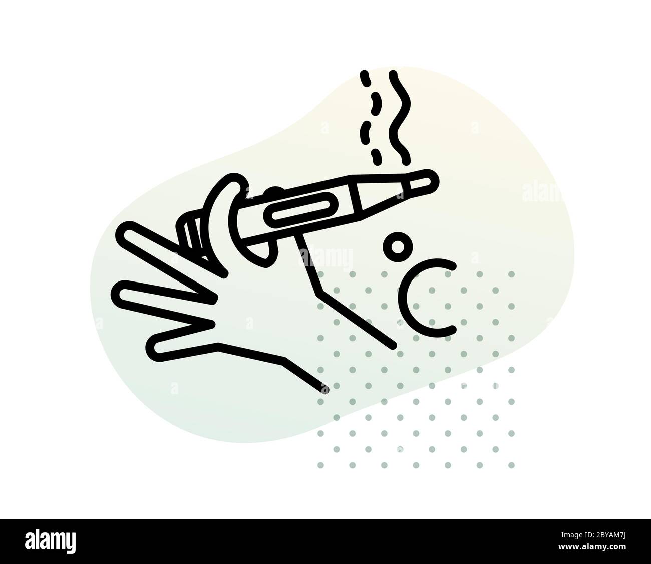 High Temperature Fever - Icon as EPS 10 File Stock Vector