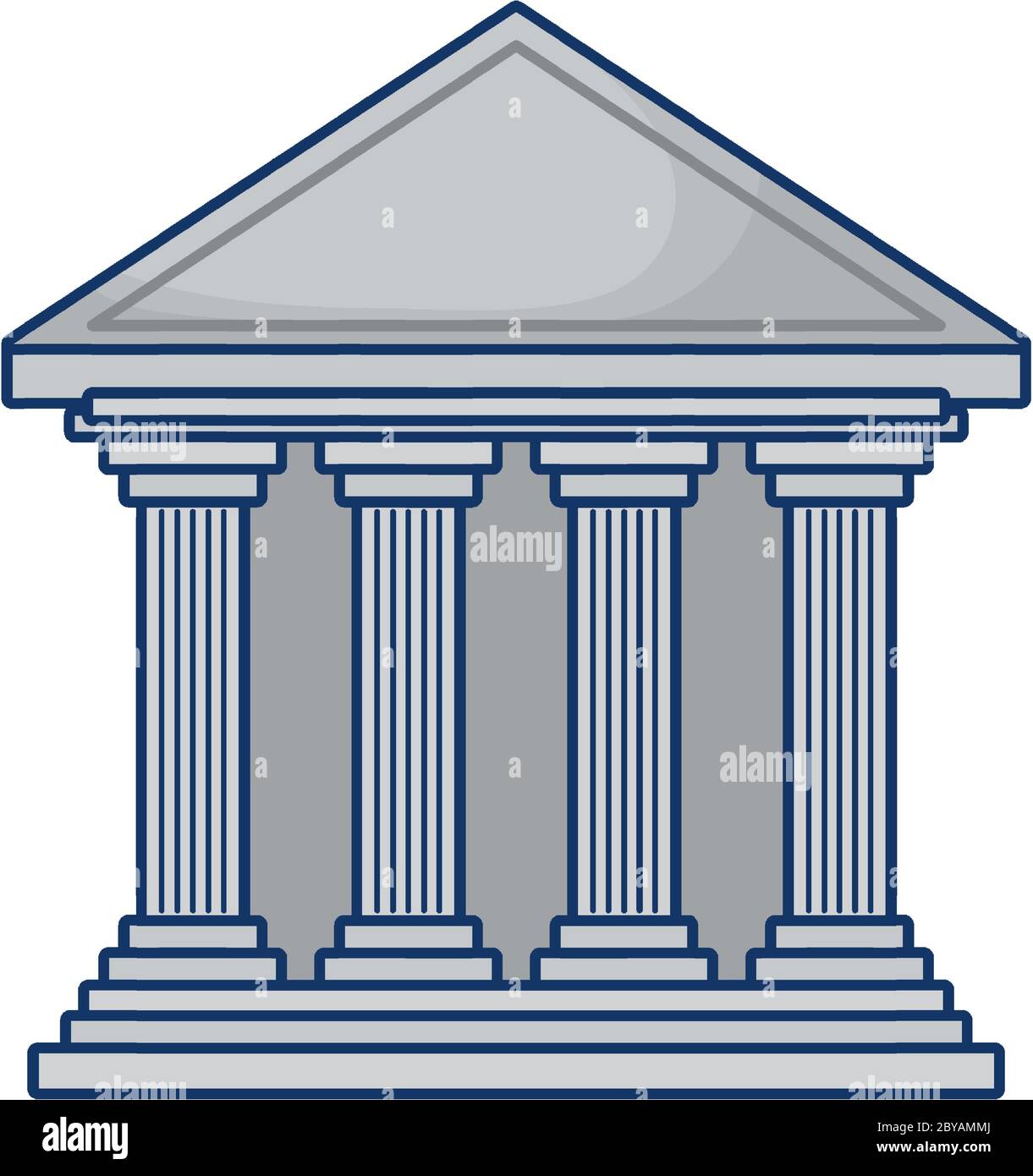 bank building facade isolated icon vector illustration design Stock ...