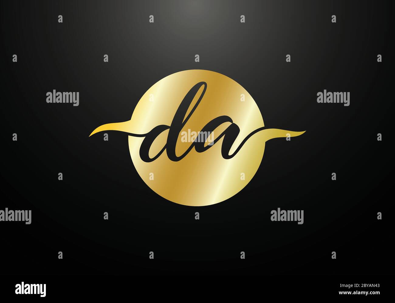 Initial Monogram Letter DA Logo Design Vector Template. DA Letter Logo ...