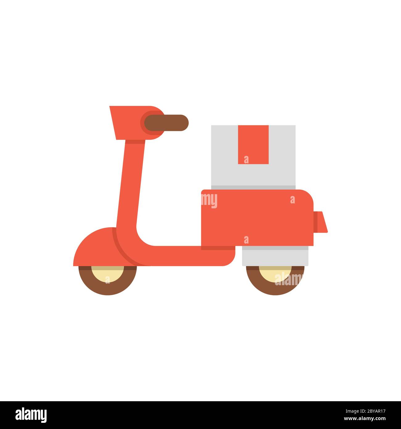 Delivery bike vector icon symbol transportation isolated on white background Stock Vector