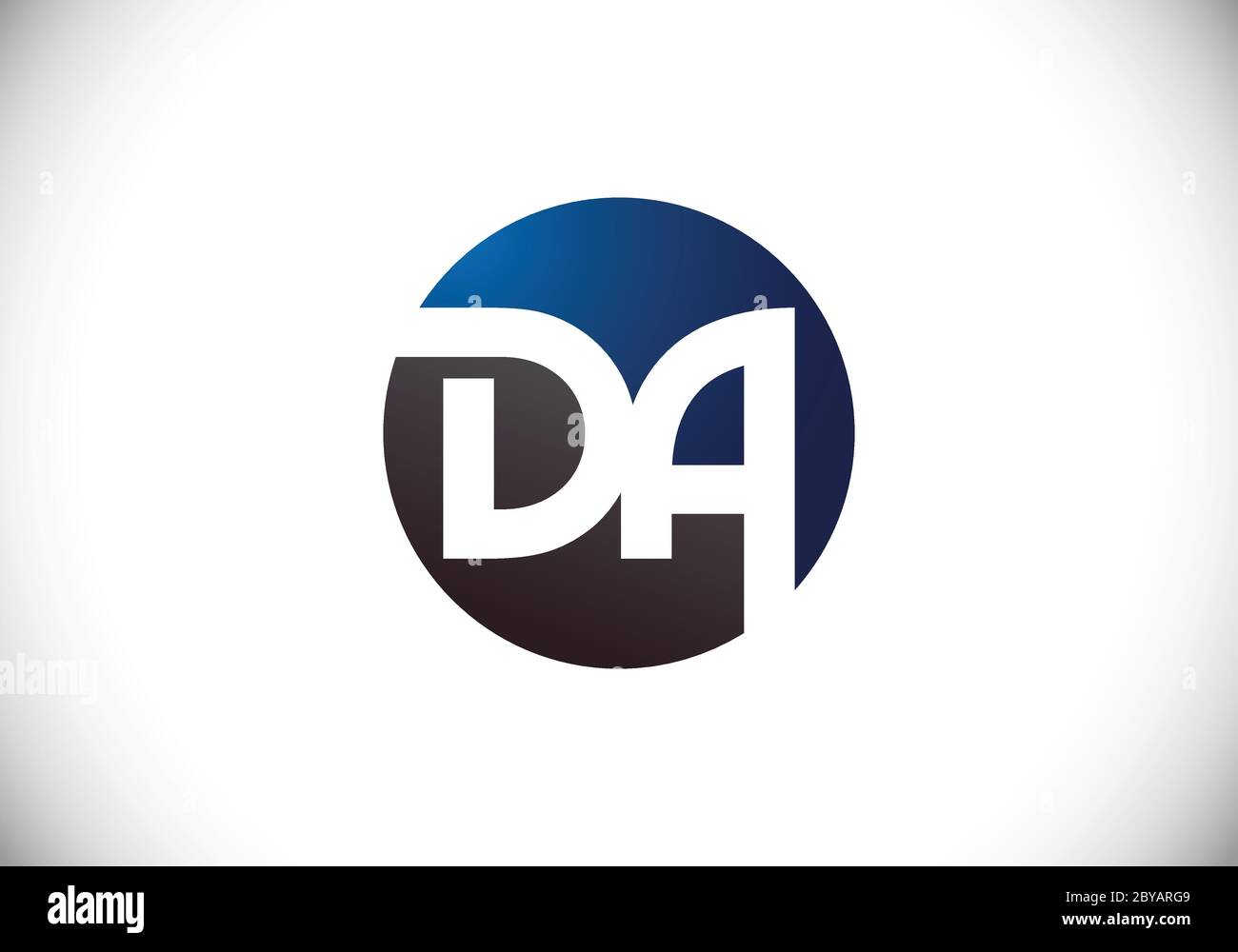 Initial Monogram Letter DA Logo Design Vector Template. DA Letter Logo Design Stock Vector