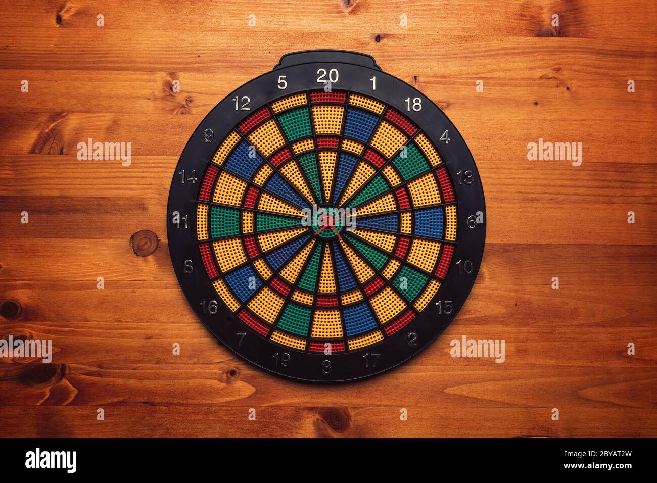 Dartboard, colorful surface of dart game equipment Stock Photo