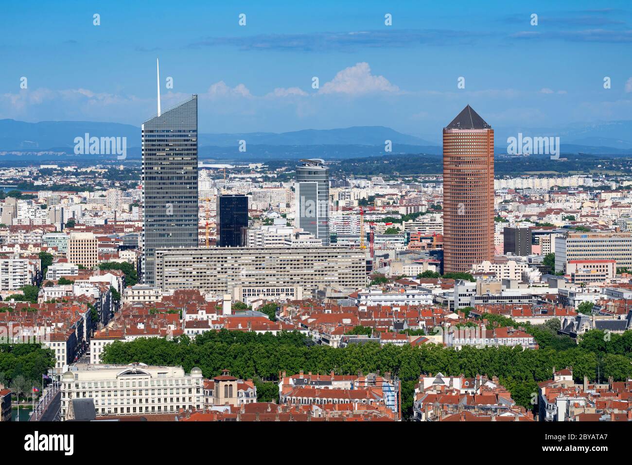 Famous view of Lyon city, France, Europe Stock Photo