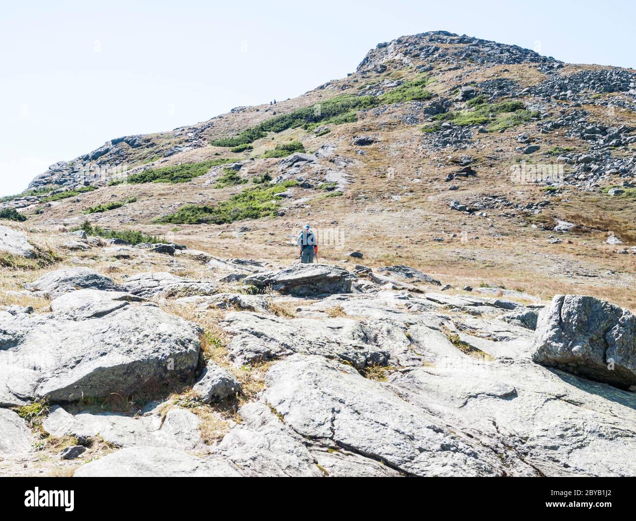 Hiking Mt. Washington, New Hampshire, USA Stock Photo