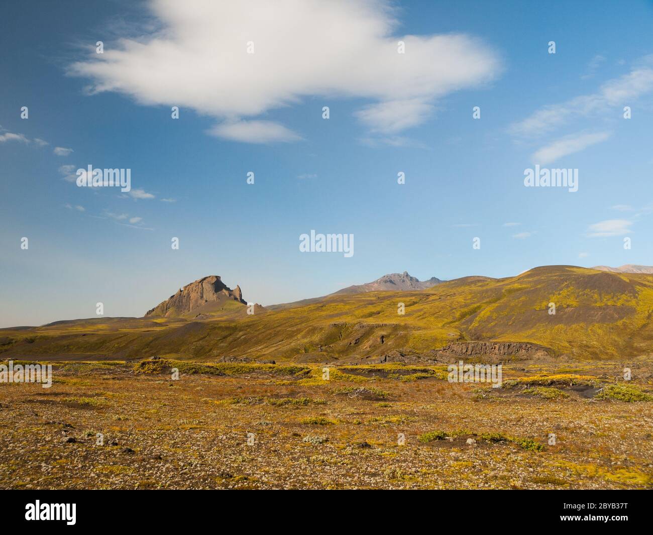 Rocky mountain near Thorsmork, Laugavegur trail, Iceland Stock Photo