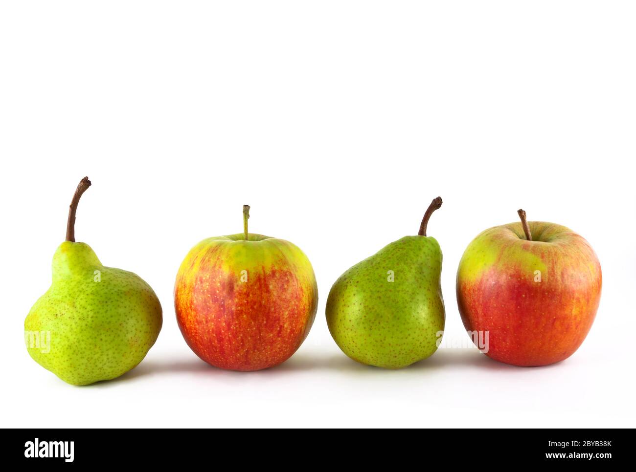 Fresh apples and pears Stock Photo
