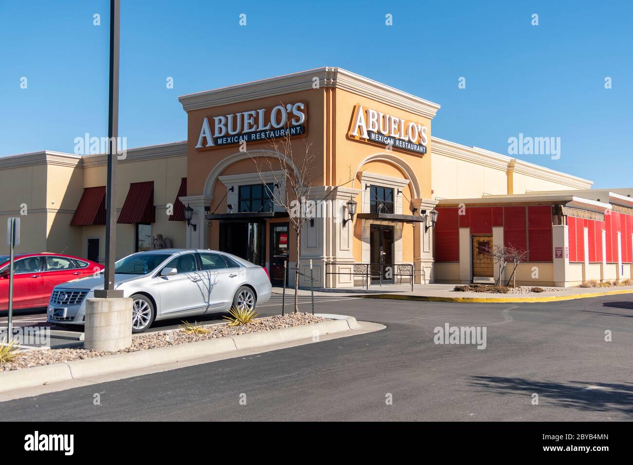 Abuelo's Mexican restaurant exterior in Wichita, Kansas, USA. Stock Photo