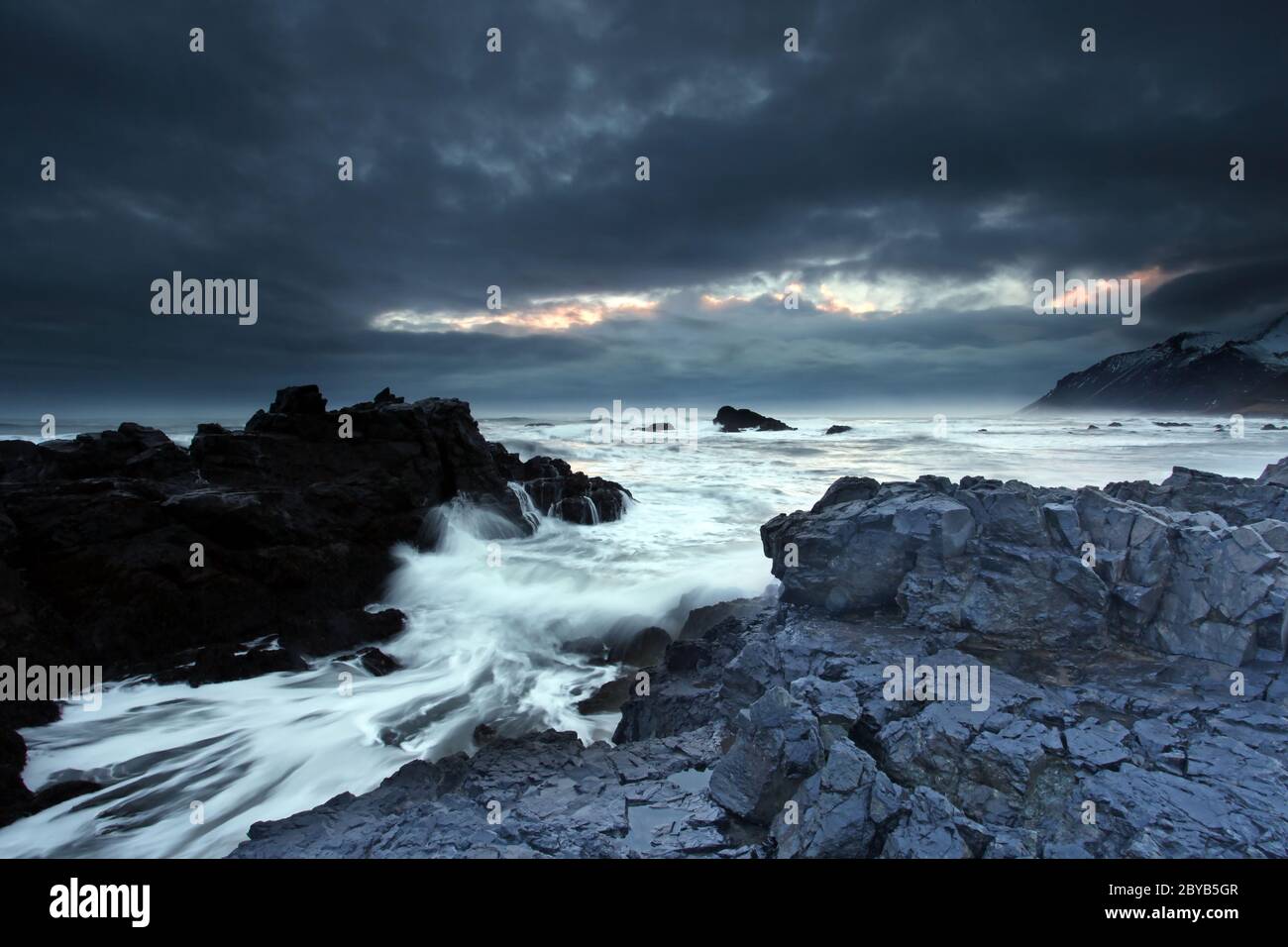 Dark stormy sea and mountains hi-res stock photography and images - Alamy