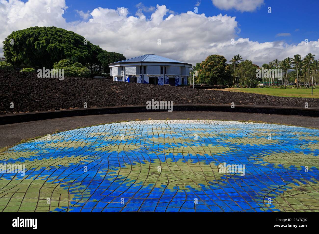 Shinmachi Tsunami Memorial, Wailoa State Park, Hilo City, Hawaii, USA Stock Photo