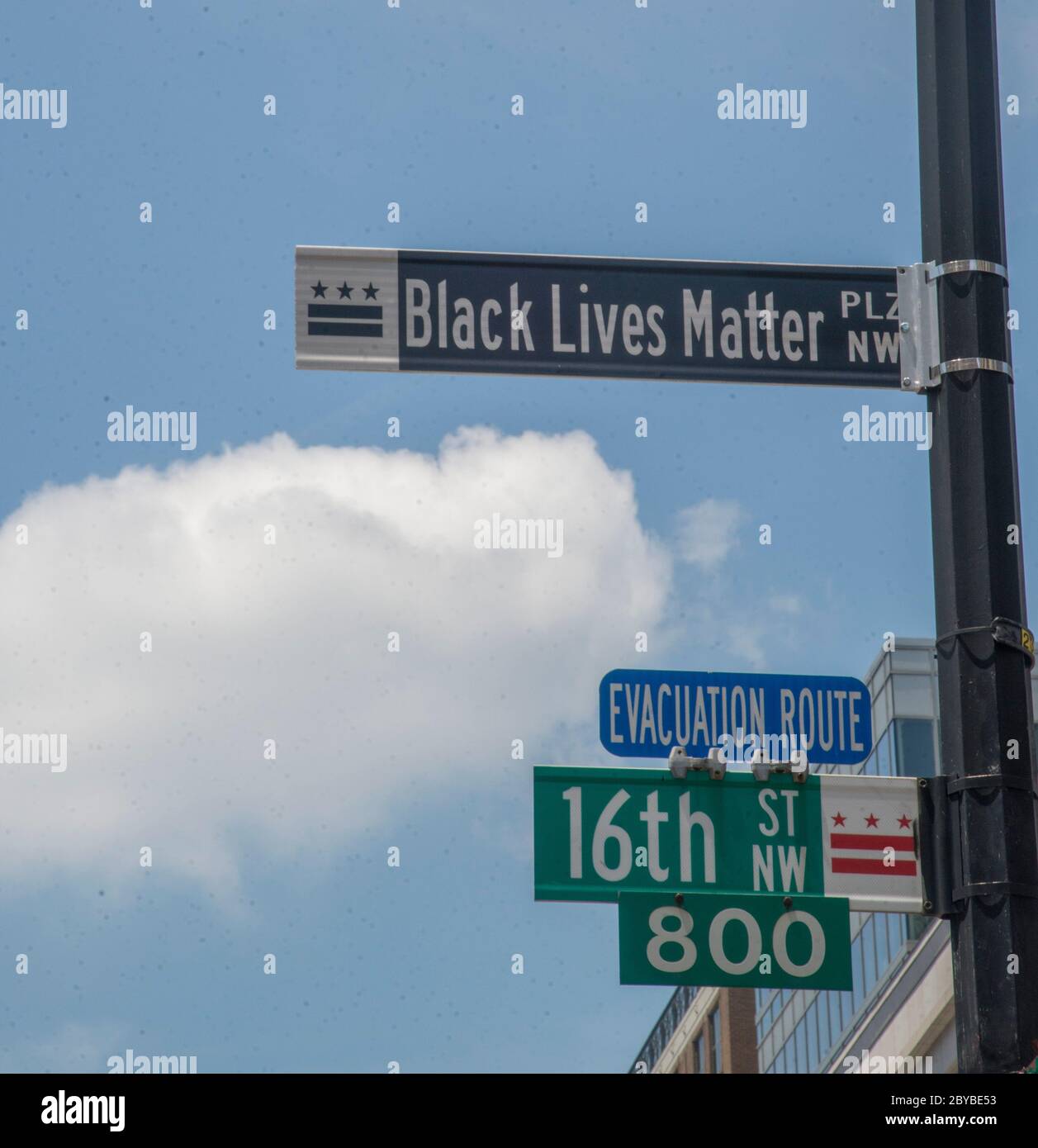 Washington DC, June 9, 2020, USA: Black Lives Matter sign in Washington DC. Patsy Lynch/MediaPunch Stock Photo
