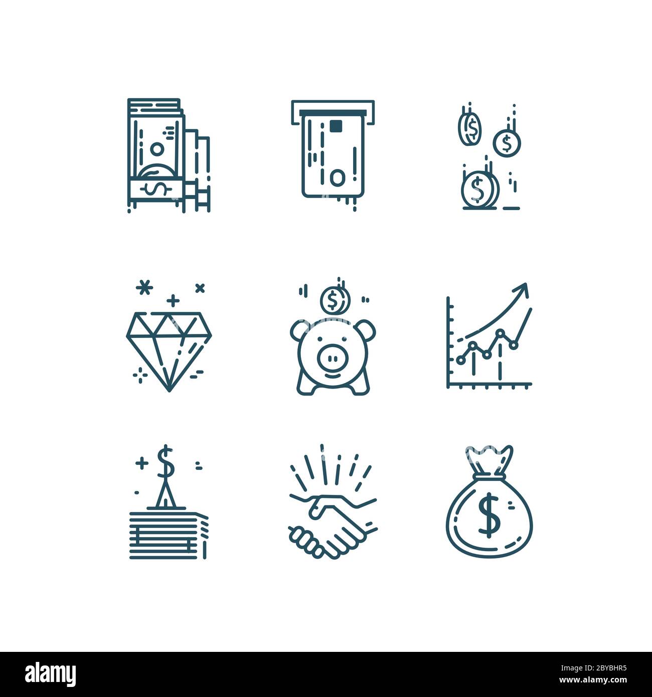 Money flow icon dollar hi-res stock photography and images - Alamy