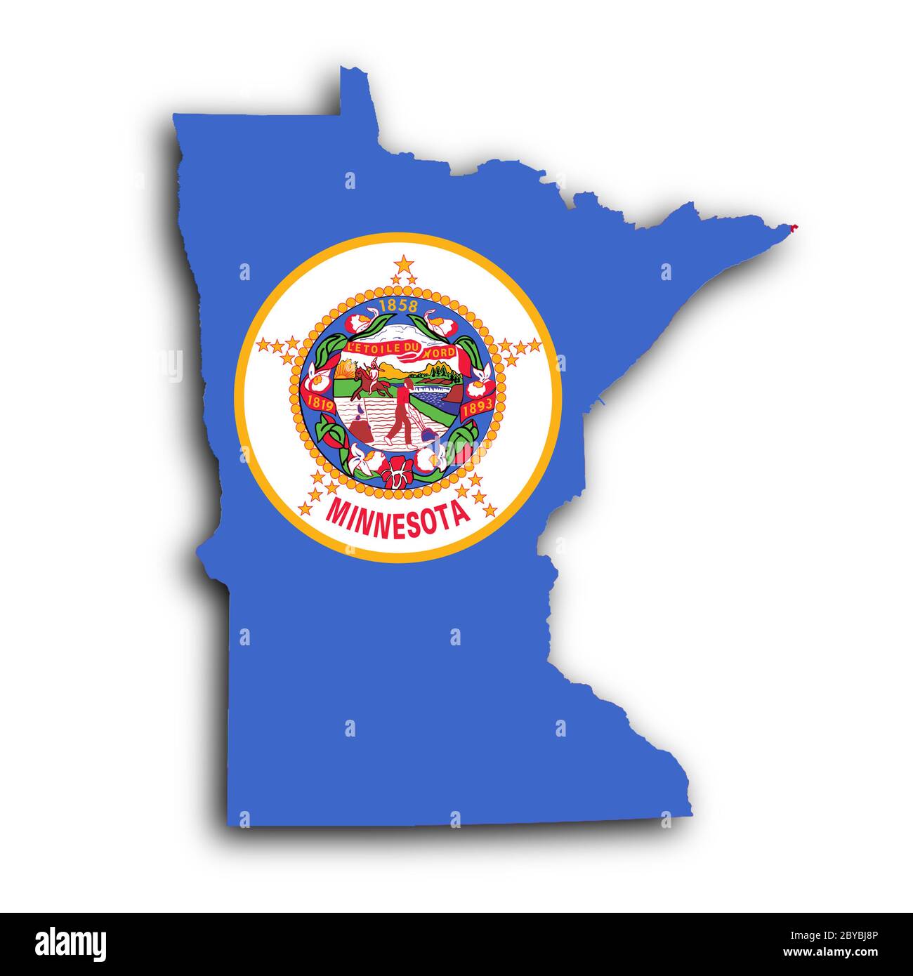 Map of Minnesota Stock Photo