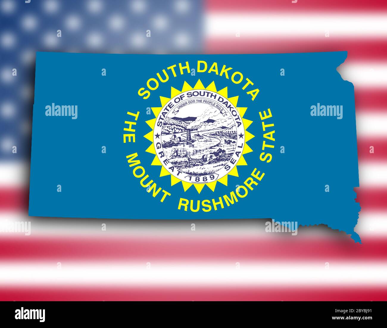 Political map of south dakota hires stock photography and images Alamy