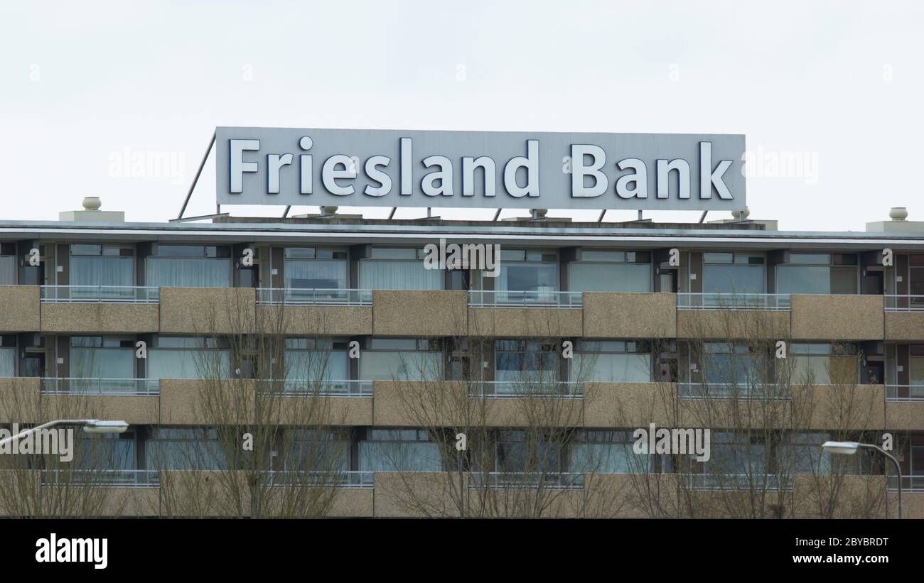 Large billboard of the Friesland Bank Stock Photo Alamy
