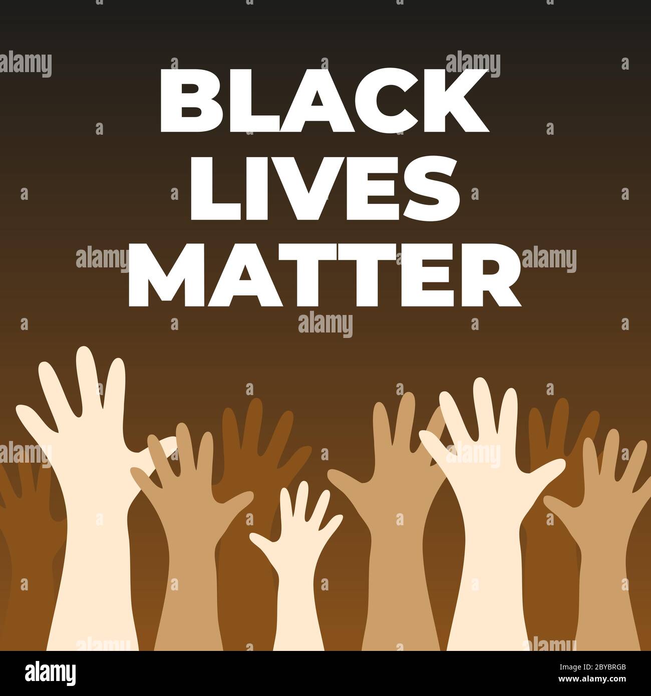 Stop racism. Black lives matter. African American arm gesture. Anti discrimination, help fighting racism poster, Politics tolerance acceptance banner Stock Vector