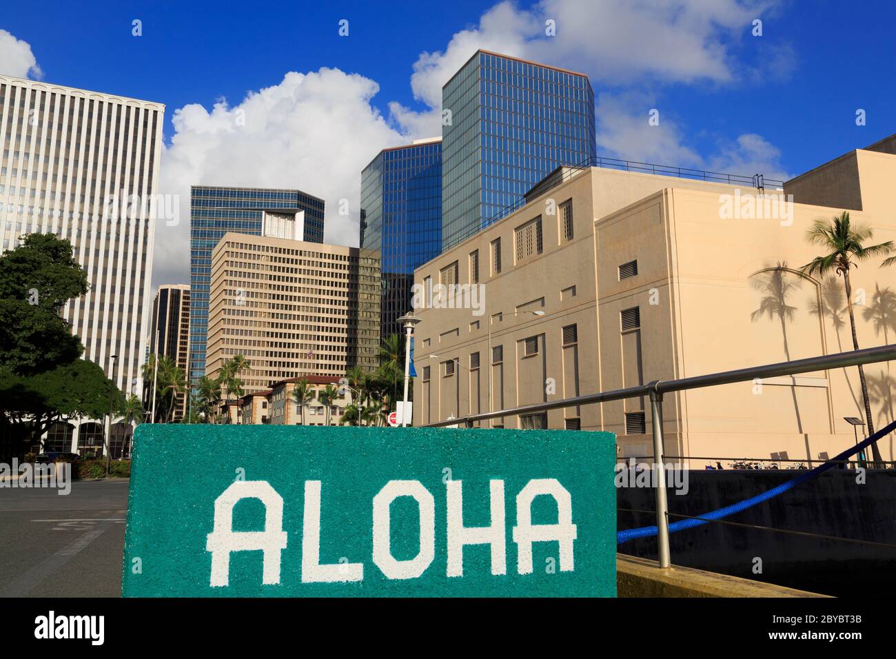 Bishop Street, Honolulu, Oahu Island, Hawaii, USA Stock Photo