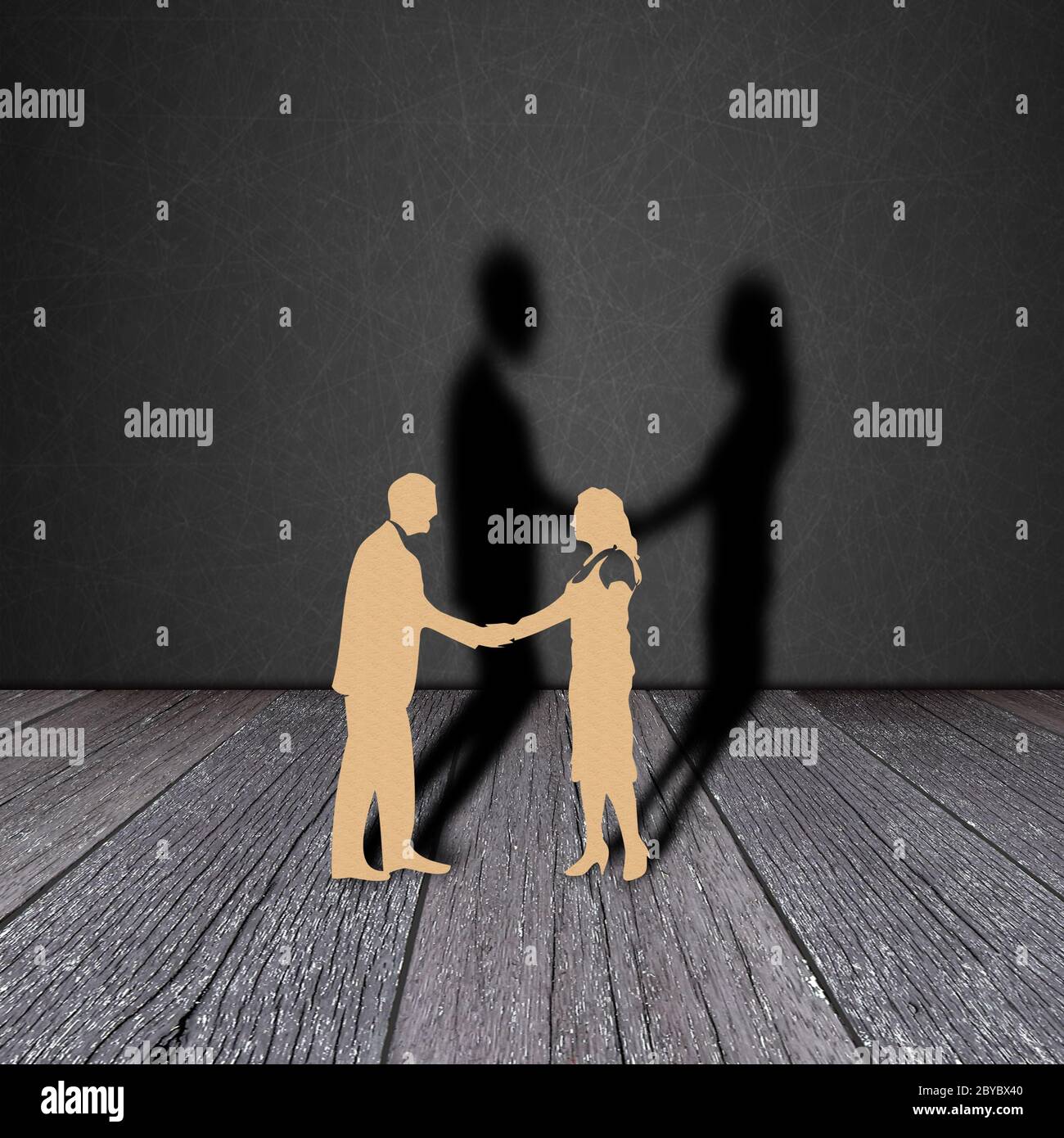 Paper cut of business man Stock Photo - Alamy