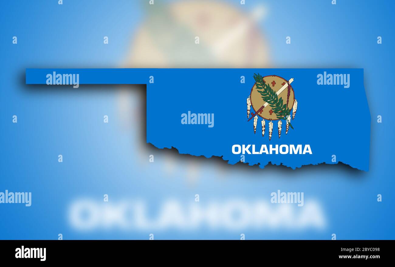 Map of Oklahoma Stock Photo - Alamy