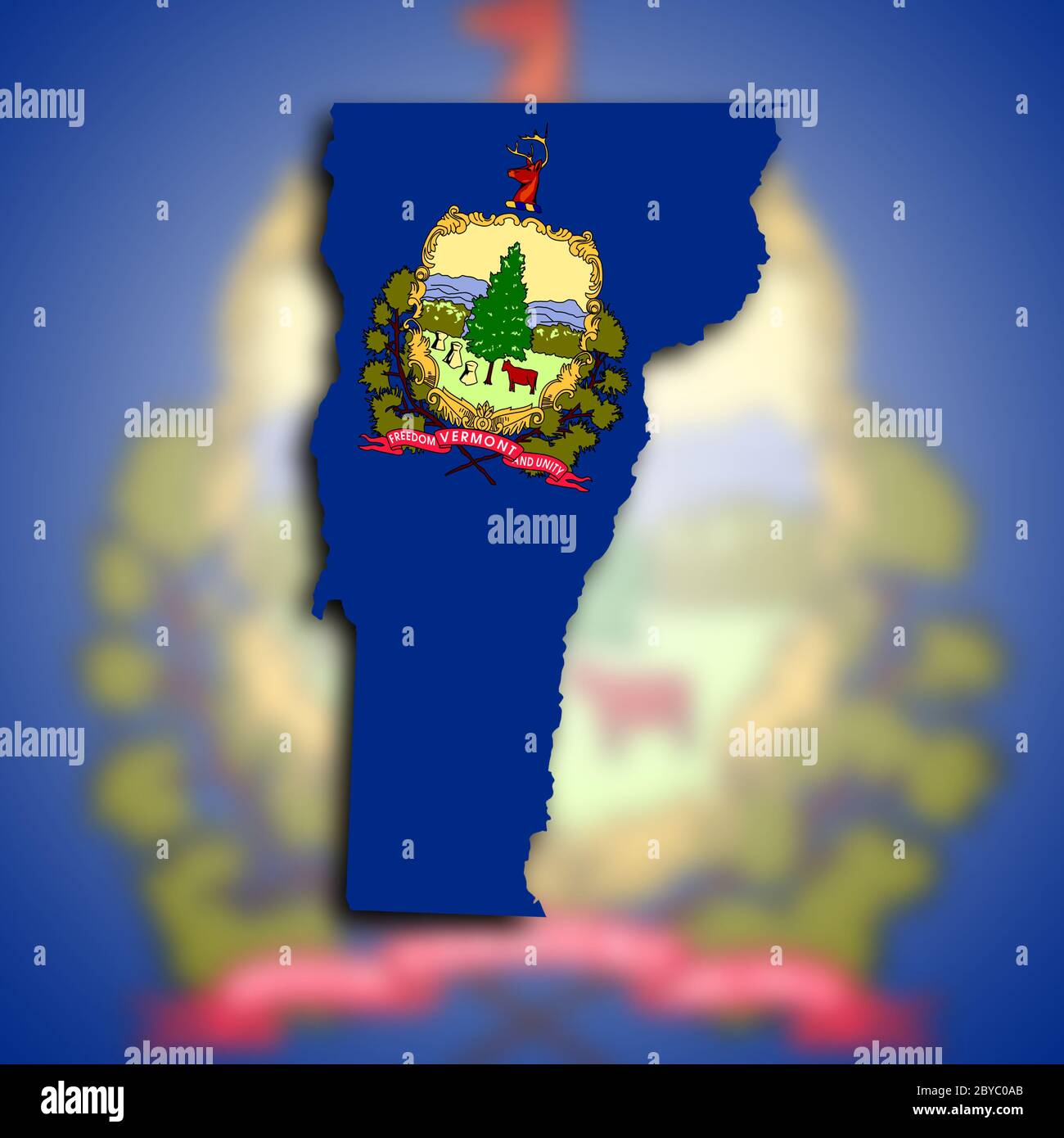 Map of Vermont Stock Photo - Alamy