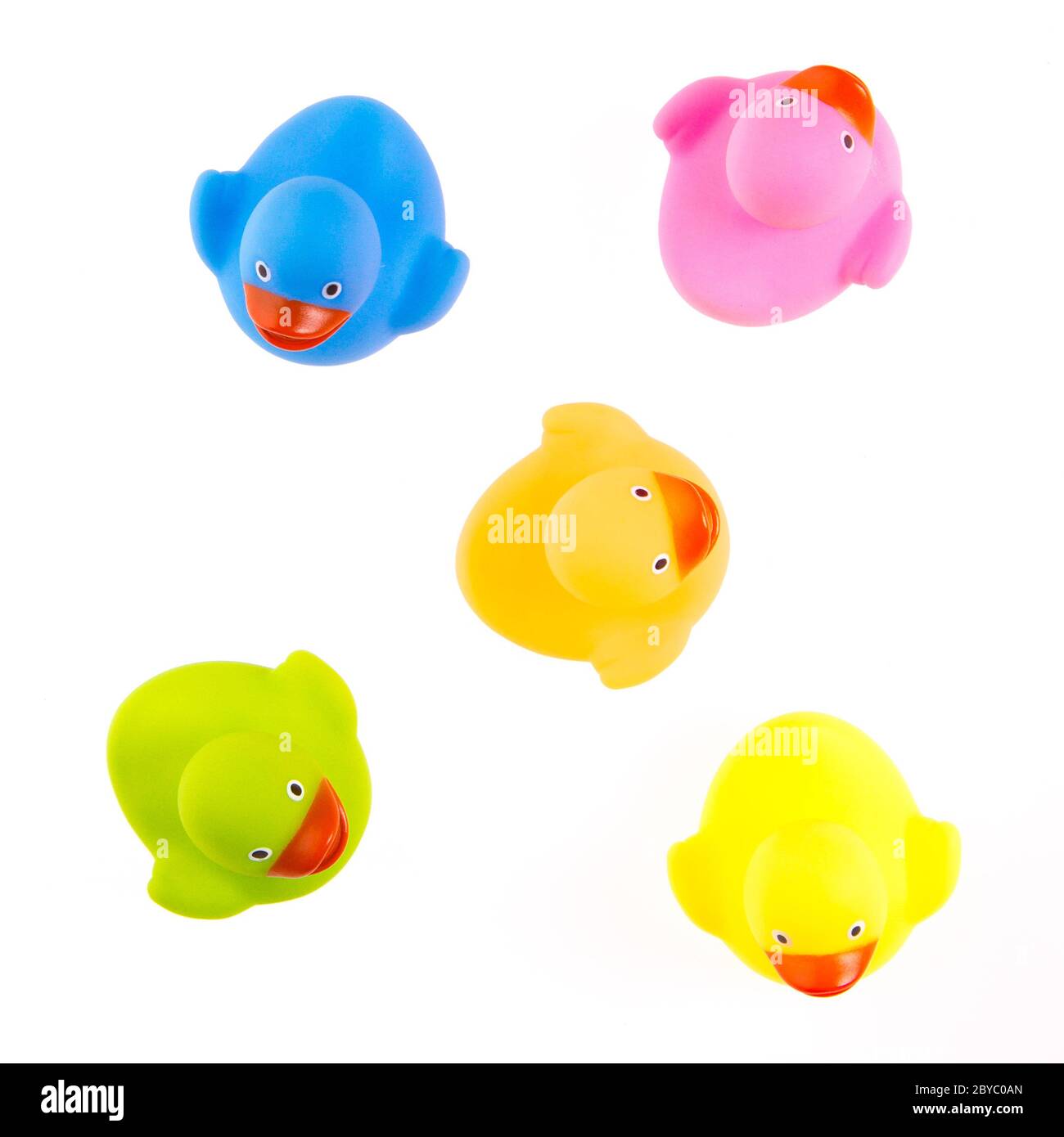 Rubber ducks isolated Stock Photo Alamy