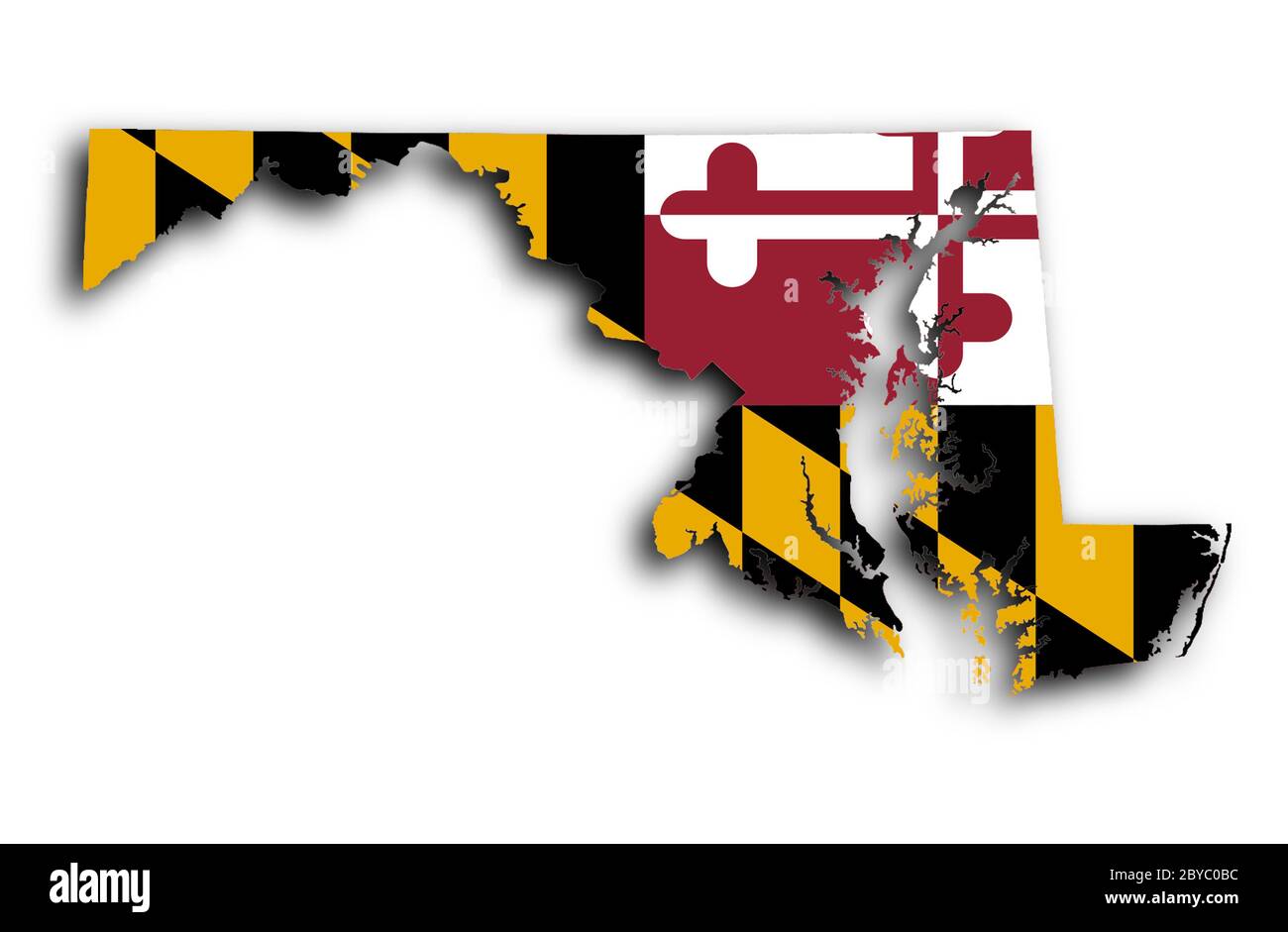 Map of Maryland Stock Photo - Alamy