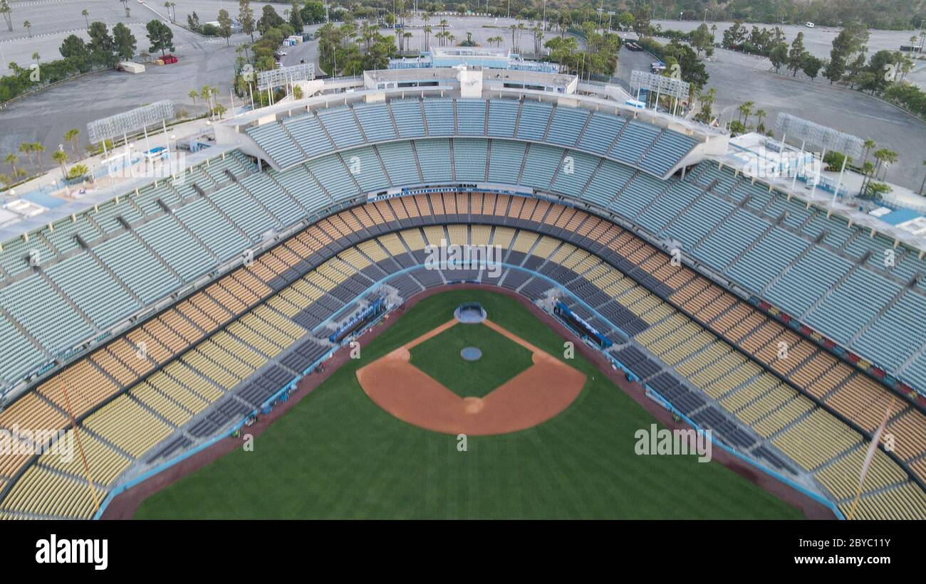 Los Angeles, United States. 25th May, 2020. General overall aerial view ...