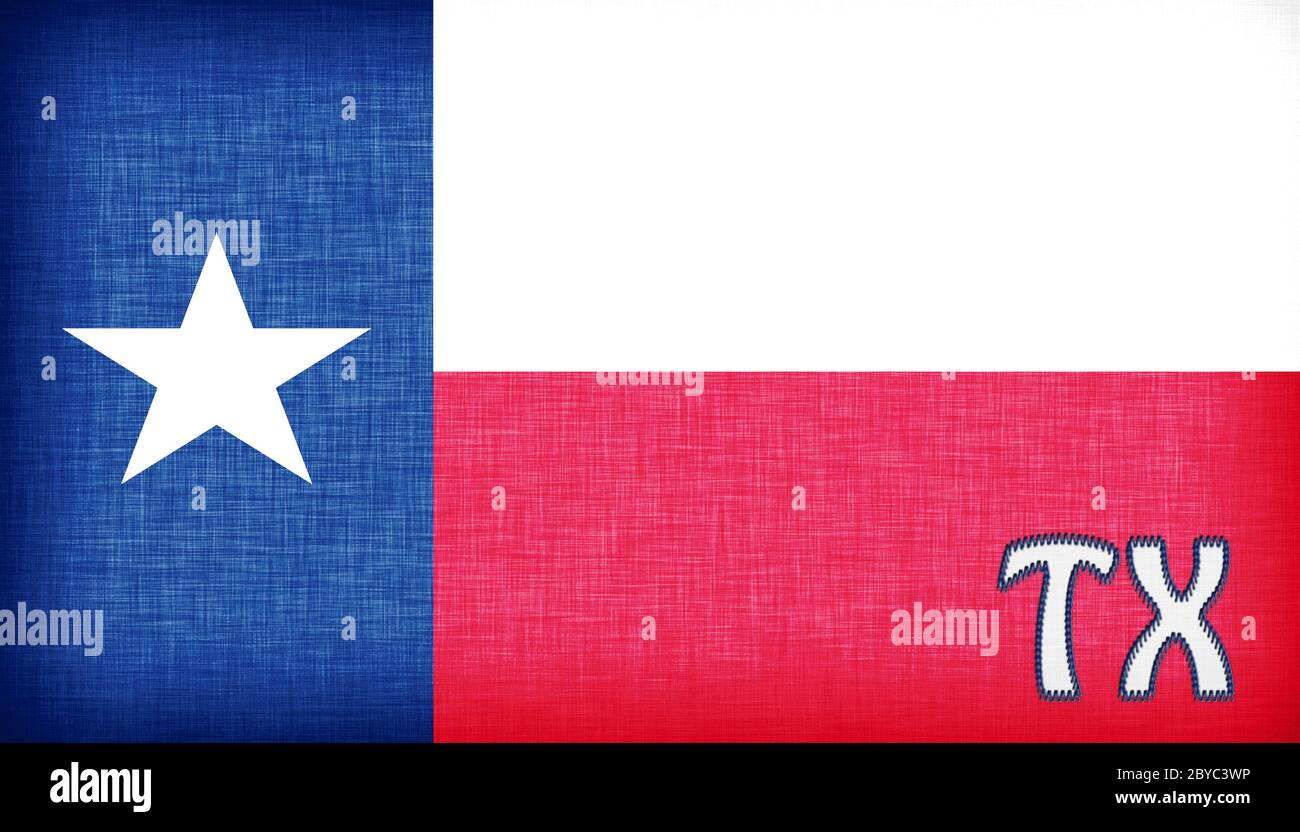 Linen flag of the US state of Texas Stock Photo - Alamy