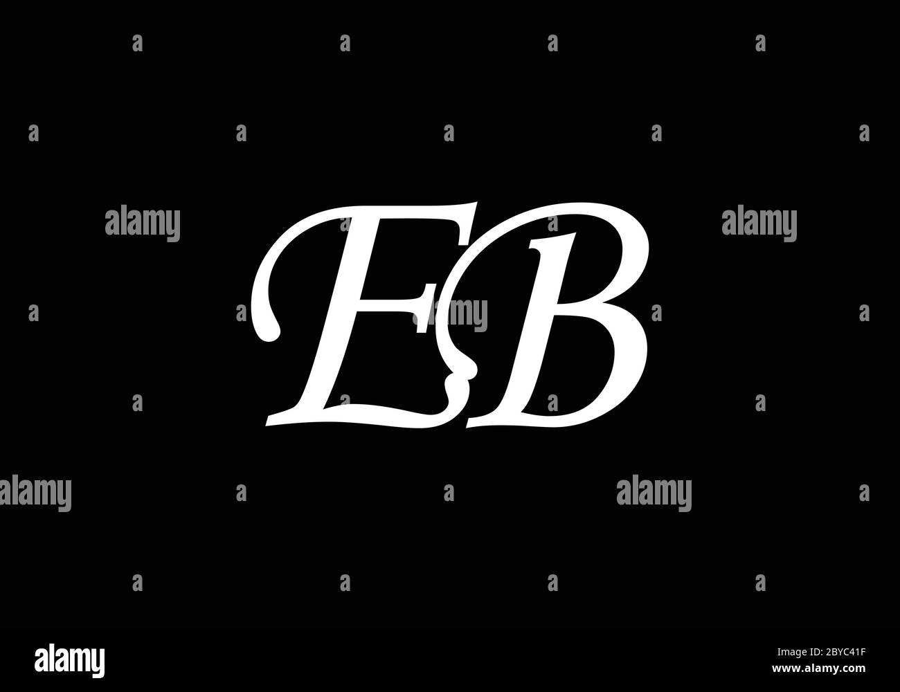 Initial Monogram Letter E B Logo Design Vector Template. E B Letter ...