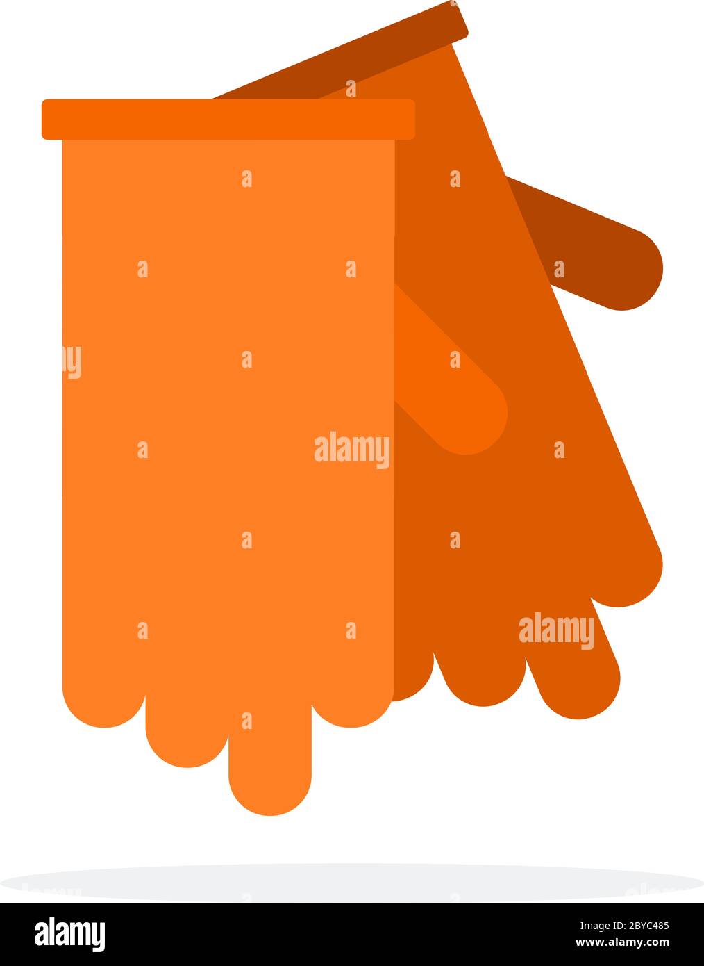 Rubber gloves for cleaning vector flat isolated Stock Vector
