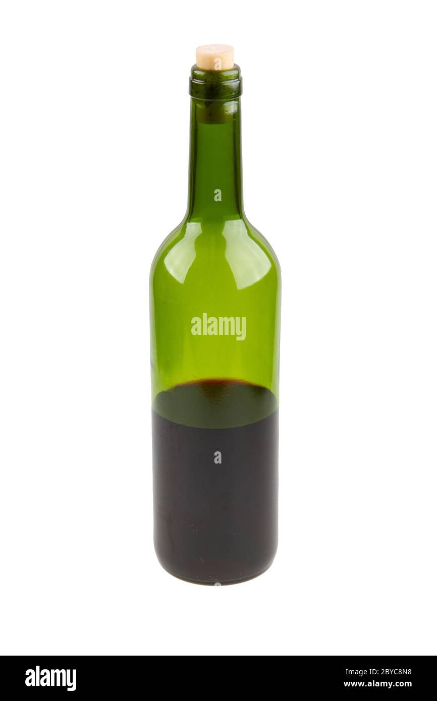 Half empty red wine bottle Stock Photo Alamy