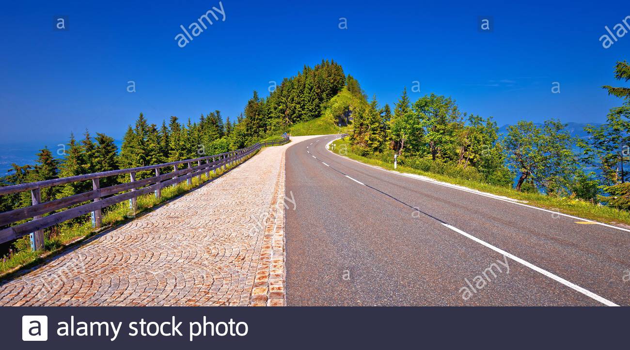 Rossfeld Panoramic Road Peak On Austria Germany Border Panoramic View Berchtesgadener Land Bavaria Region Of Germany Stock Photo Alamy