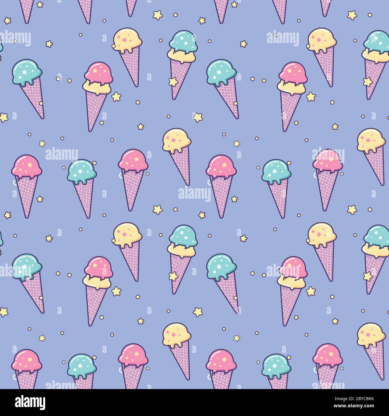 Various flavors icecream cone pattern Stock Vector Image & Art Alamy