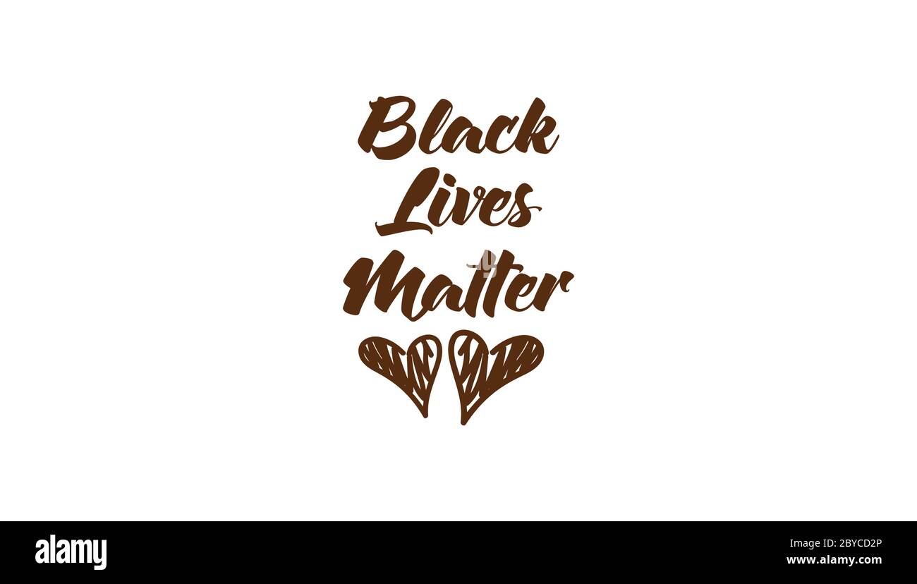 Black Lives Matter vector lettering design element Stock Vector