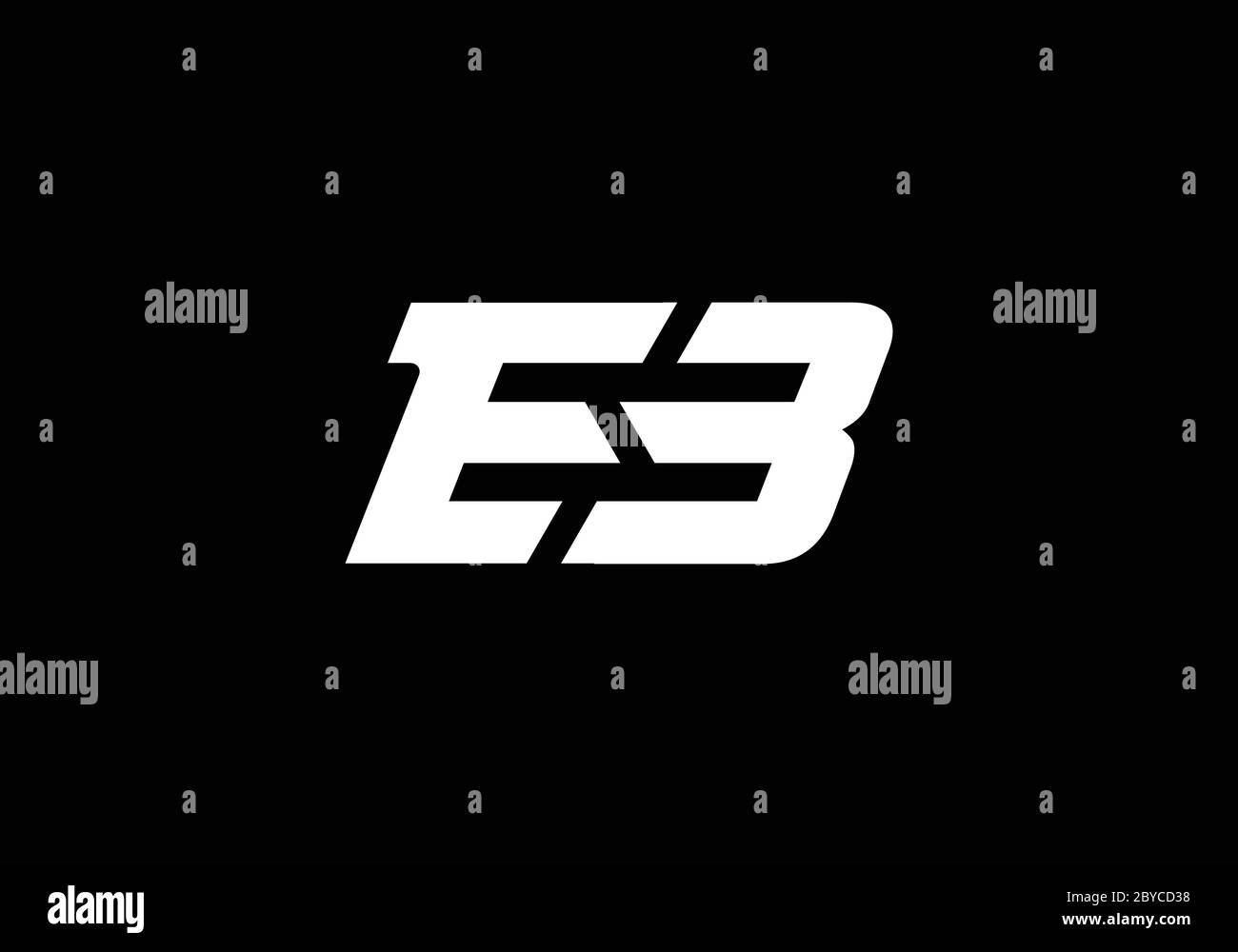 Initial Monogram Letter E B Logo Design Vector Template. E B Letter ...