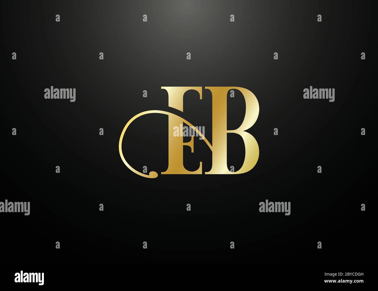 Initial Monogram Letter E B Logo Design Vector Template. E B Letter ...