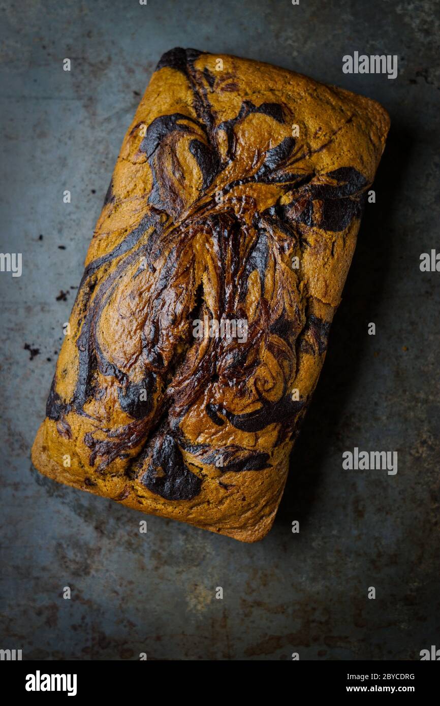 Matcha chocolate loaf cake Stock Photo