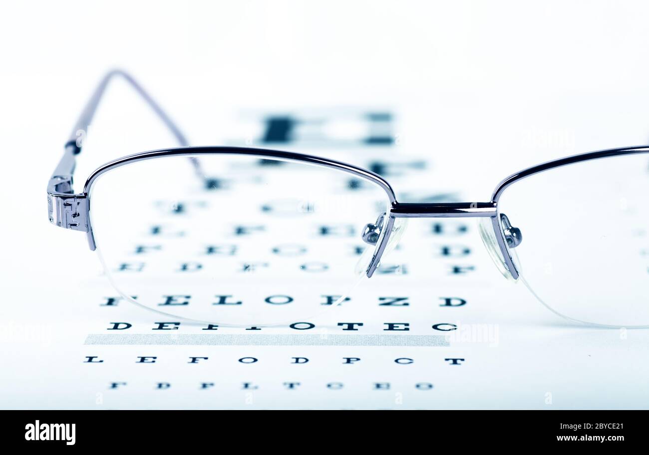 Eye chart stock photo alamy