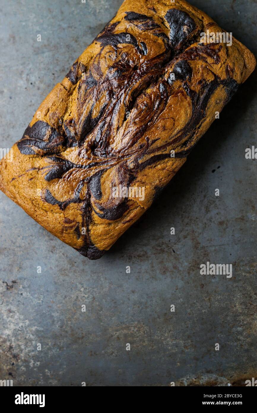 Matcha chocolate loaf cake Stock Photo