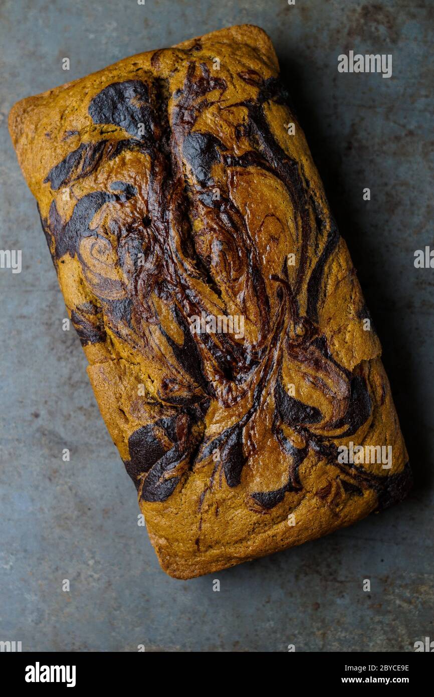 Matcha chocolate loaf cake Stock Photo
