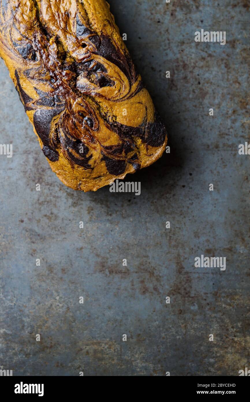 Matcha chocolate loaf cake Stock Photo