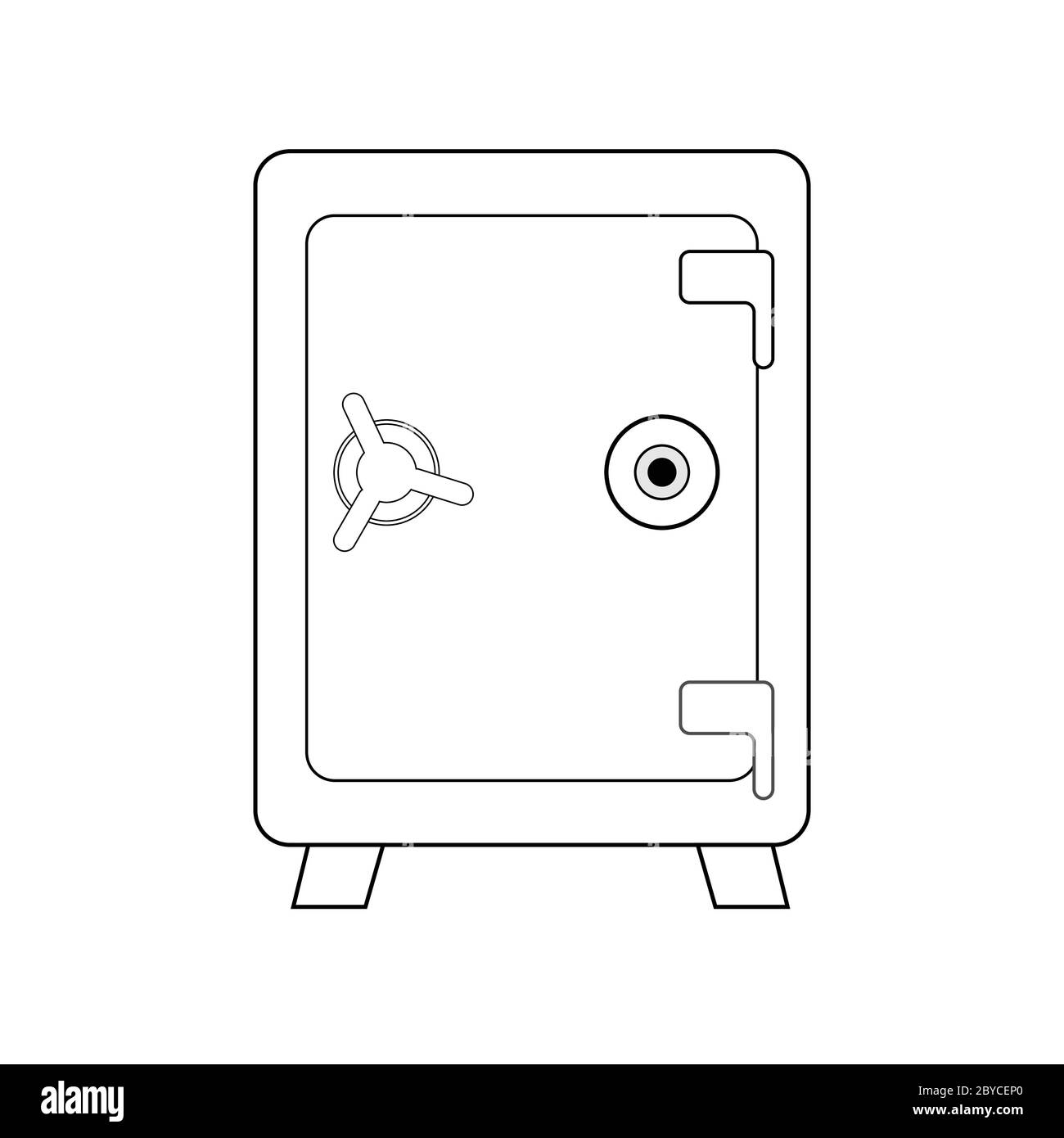 Safe isolated. Icon in line Stock Vector Image &amp; Art - Alamy