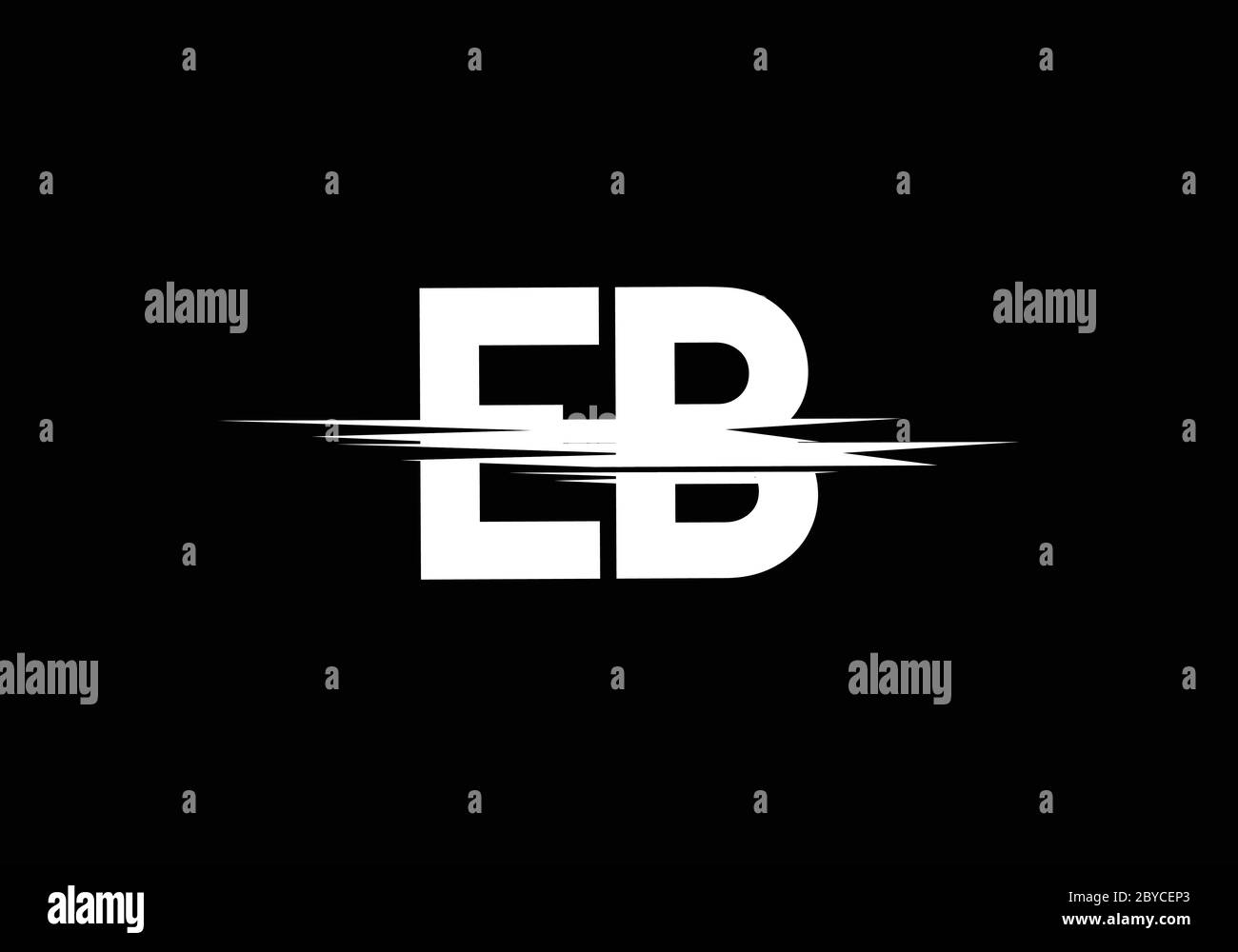 Initial Monogram Letter E B Logo Design Vector Template. E B Letter ...