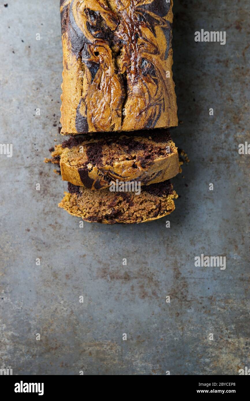Matcha chocolate loaf cake Stock Photo